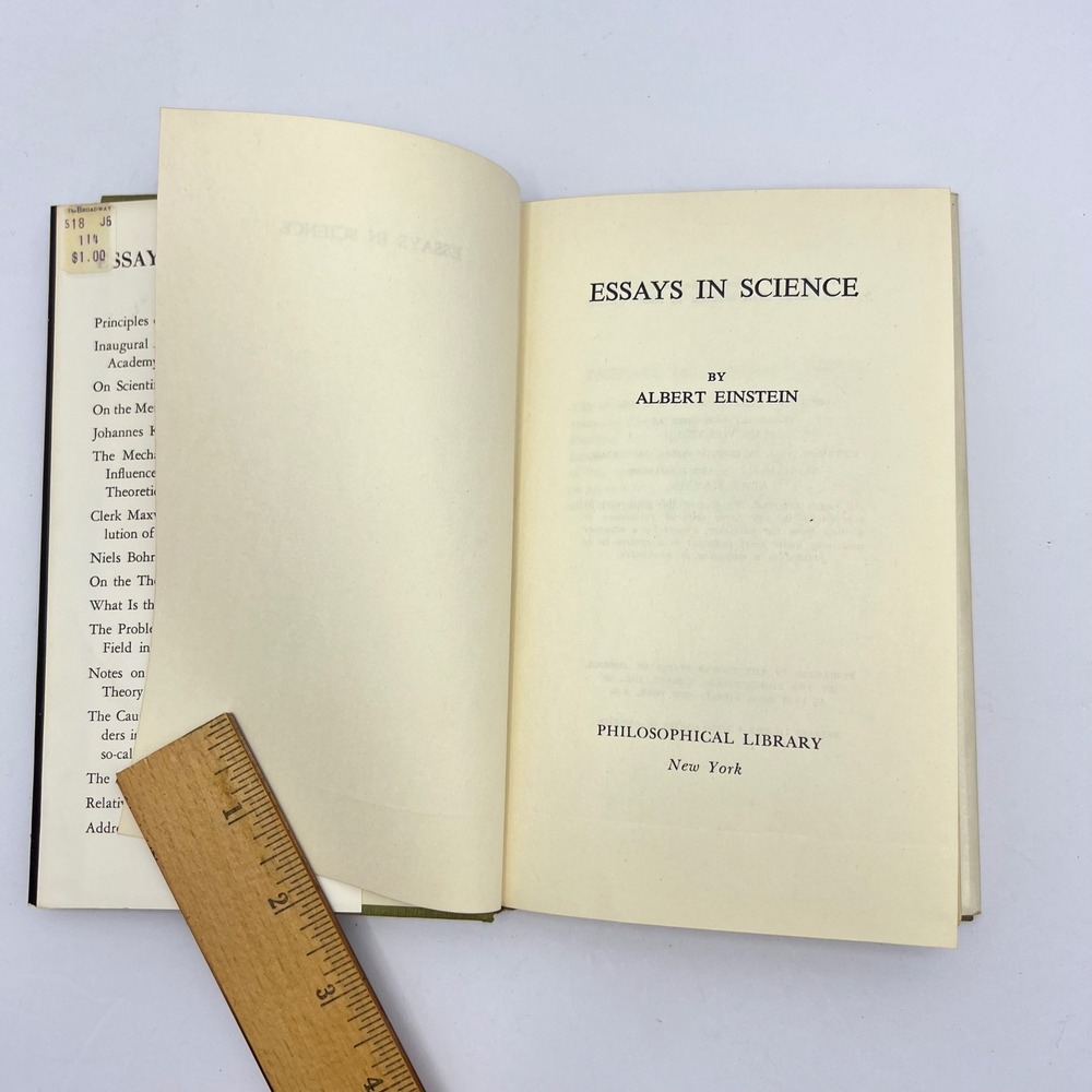 Essays in Science Albert Einstein Hardcover Dust Jacket 1934 Vintage Physics - Picture 6 of 11